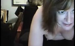 Granny and her big scary boobs on webcam skype