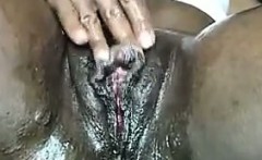 Fat Black Pussy Getting Wet Close Up