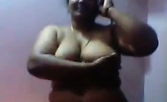 Big Indian Woman Doing A Striptease