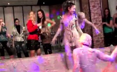 Two Lesbians Mud Wrestling