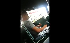 Guy Masturbating on Bus