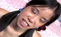 Pov asian with pigtails blowing