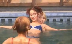 Three Belarusian Teenies In The Pool