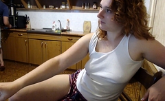 Hottest Amateur 19yo Redhead Teen masturbates on Webcam