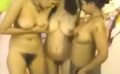 Homemade clip with three desi showing their bodies