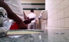 Str8 bbc play in public toilet