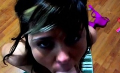POV Squirting dildo on webcam