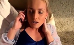 Girl keeps talking on phone even when boyfriend fucks
