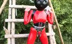 Hot Outdoor Action with Latex Fetish
