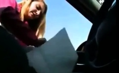 Handjob Through The Car Window