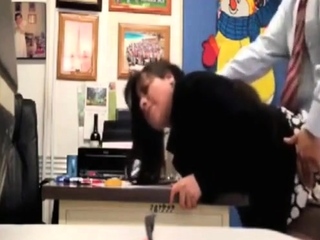 Bitch fucked on the principal's desk