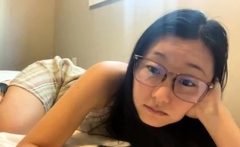 POV close up asian gf blowjob