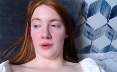 Amateur Redhead Shaves And Masturbates