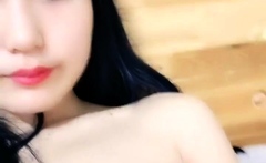 Horny asian teen solo