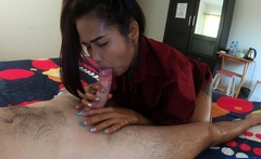 Big ass Thai bar girl massage blowjob
