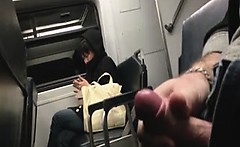 Flash On Train With Closeup Cum